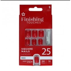 طقم تركيب أظافر فرنسي أحمر 24 قطعة قصير مع غراء أظافر طقم تركيب أظافر فرنسي أحمر 24 قطعة قصير مع غراء أظافر