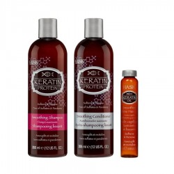 شامبو كيراتين بدون سلفات وبلسم بروتين منعم للعناية بالشعر