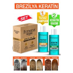 مجموعة كريم كيراتين برازيلي للشعر مع شامبو بلا املاح سام فتنس